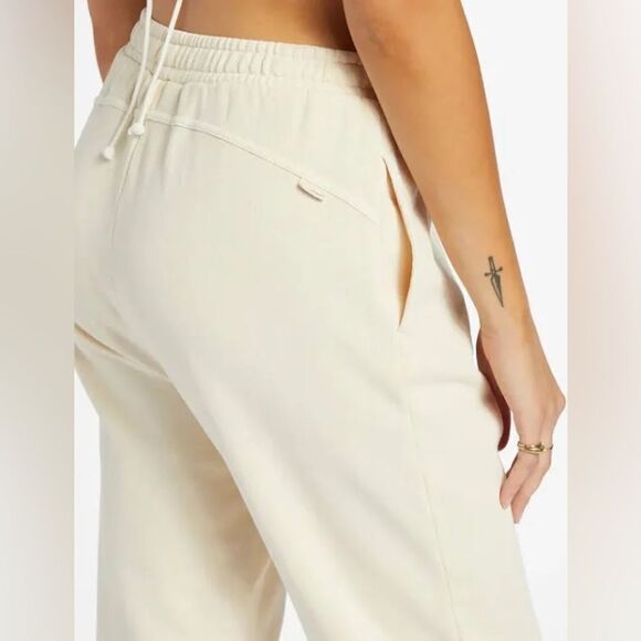 NWT Billabong Womens Pants Sunset Joggers color whitecap cream XL - Picture 4 of 10